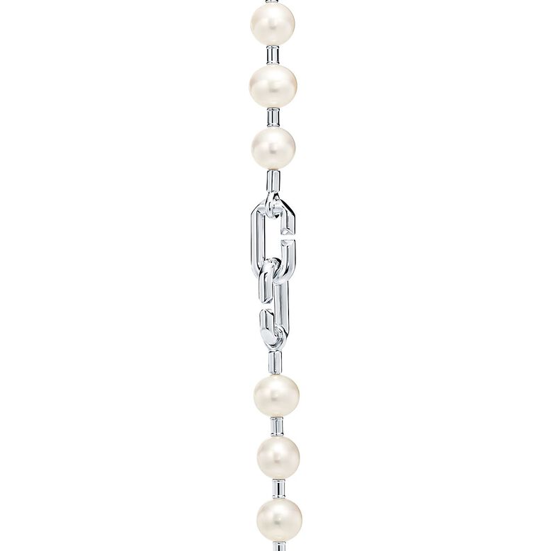 Tiffany HardWear freshwater pearl necklace in sterling silver, , hi-res