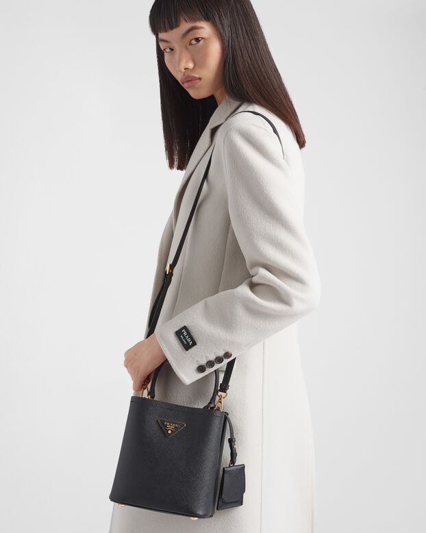 Small Saffiano Leather Prada Panier Bag, , hi-res
