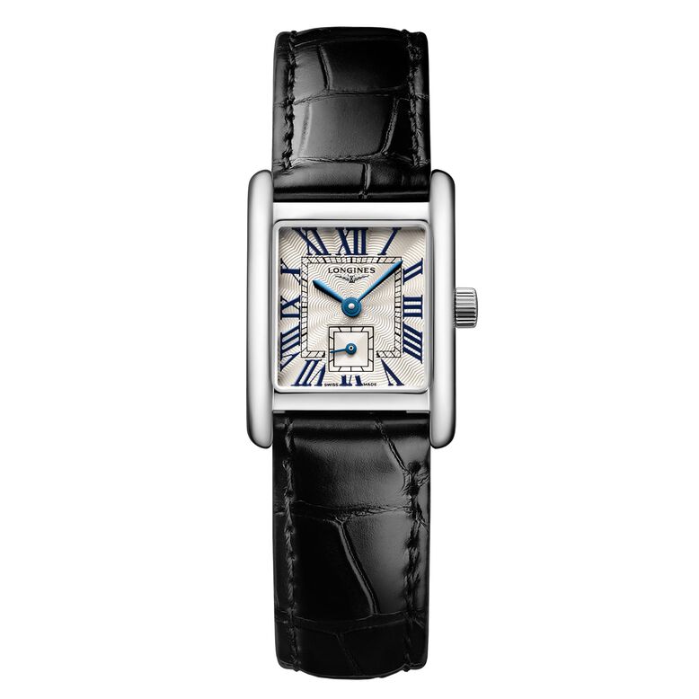 Mini DolceVita 21.5mm X 29mm Ladies Watch Silver Black Alligator, , hi-res