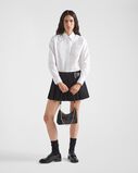 Re-Nylon and brushed leather mini-bag, , hi-res