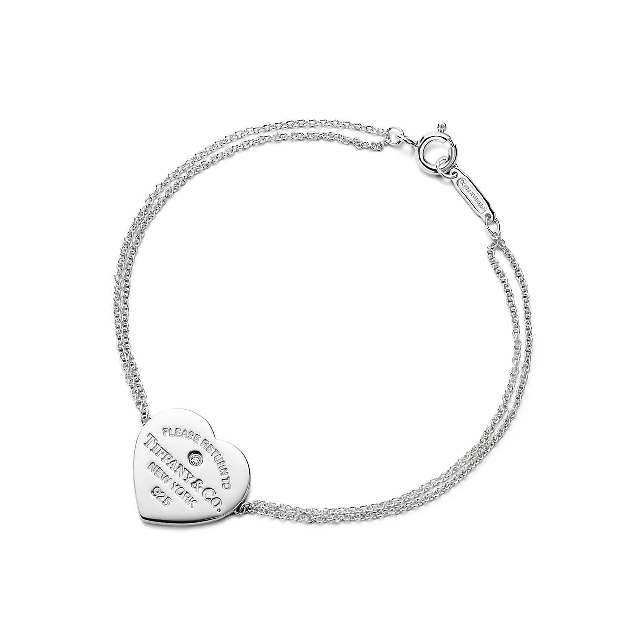 Tiffany Co Return to Tiffany™ Heart Double Chain Bracelet in