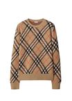 Check Wool Mohair Blend Sweater