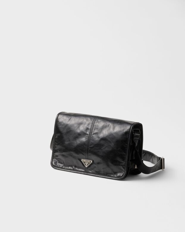Leather shoulder bag, , hi-res