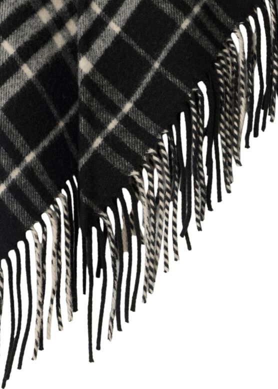 Check Wool Cashmere Cape, , hi-res
