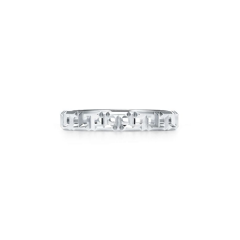 Tiffany T True Narrow Ring in White Gold - Size 5, , hi-res