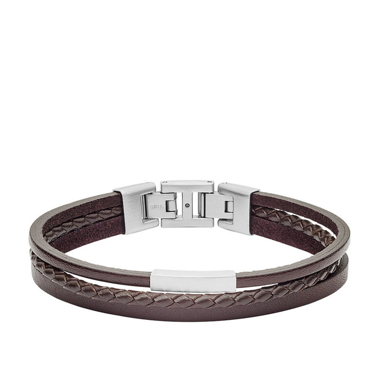 Vintage Casual Man Bracelet Brown, , hi-res