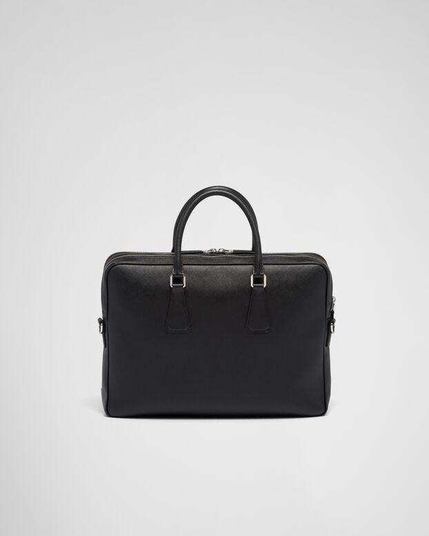 Saffiano leather briefcase, , hi-res
