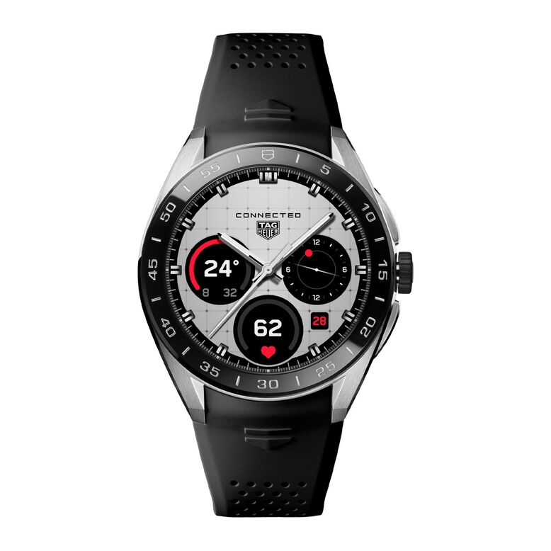 Connected Calibre E5 45mm Mens Watch Black Rubber Strap, , hi-res
