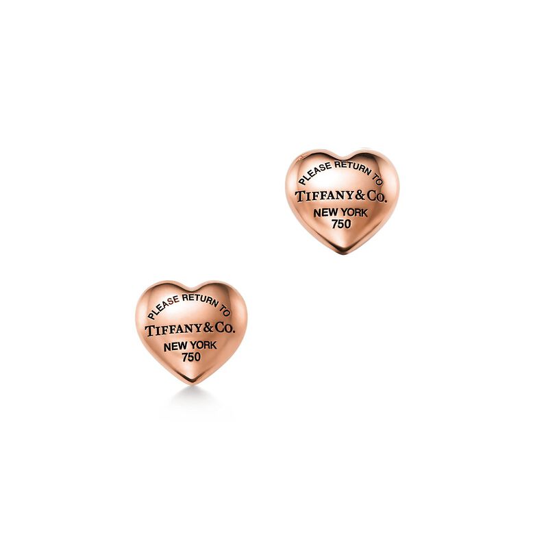 Return to Tiffany&trade; Full Heart Earrings in Rose Gold, , hi-res