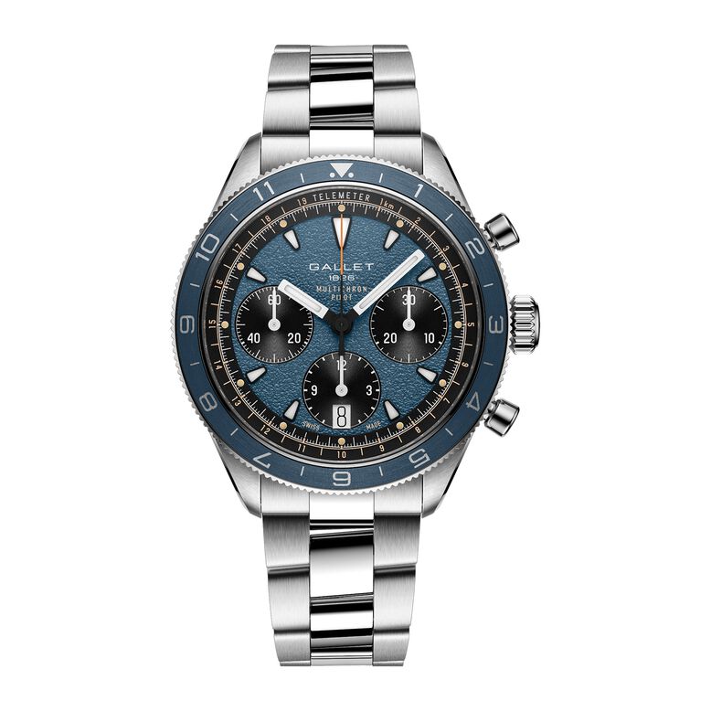 Multichron Pilot Chronograph Automatic 42mm Unisex Watch Blue Dial, , hi-res