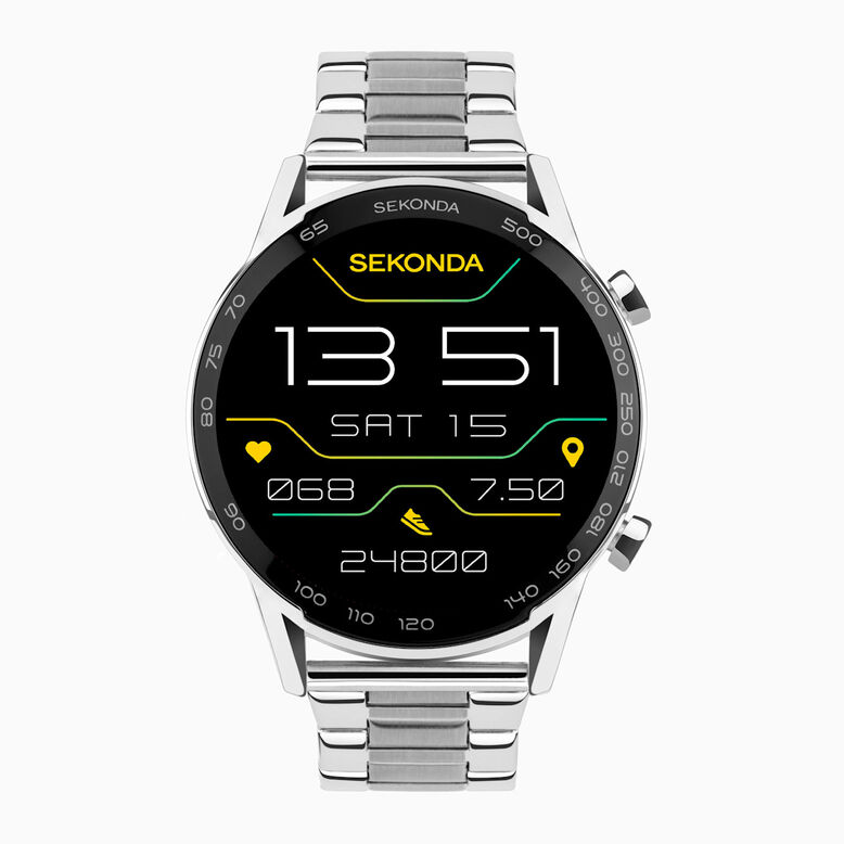 Active Plus Smart Watch - Silver and Black, , hi-res