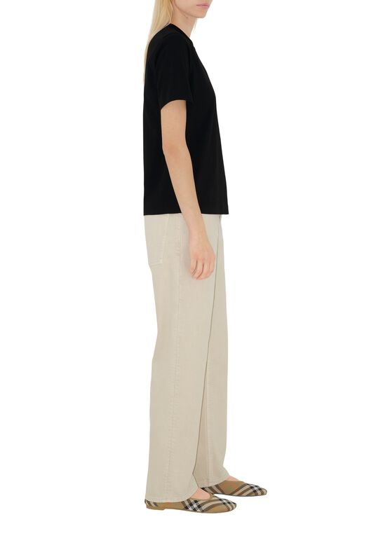 Check Label Cotton T-shirt, , hi-res