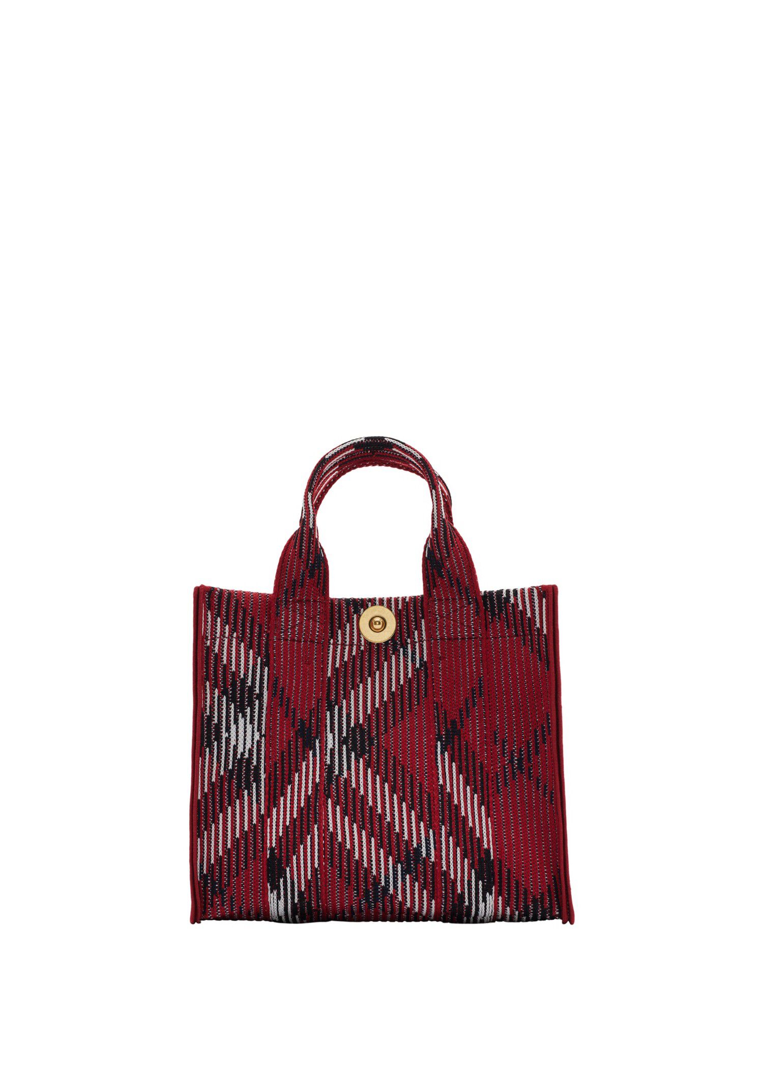 BURBERRY バーバリー Small Knitted Check Freya Tote バーバリー