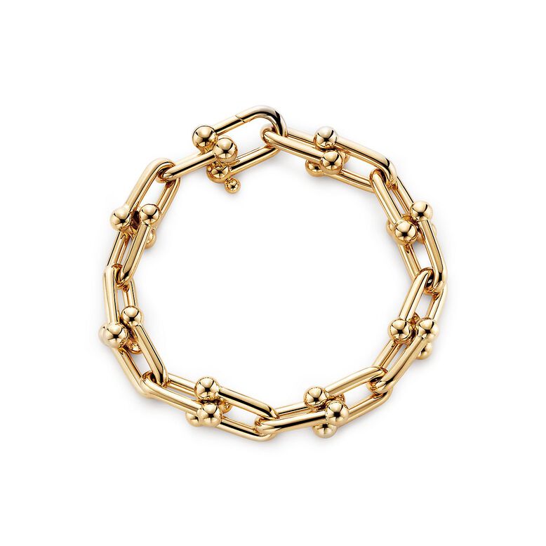 Tiffany HardWear Large Link Bracelet in Yellow Gold - Size Medium, , hi-res