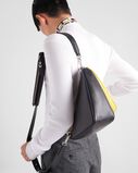 Saffiano leather and leather shoulder bag, , hi-res