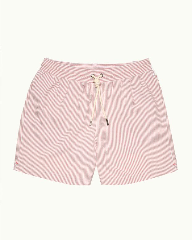 Boxer Iii Seersucker Stripe Vermillion, , hi-res