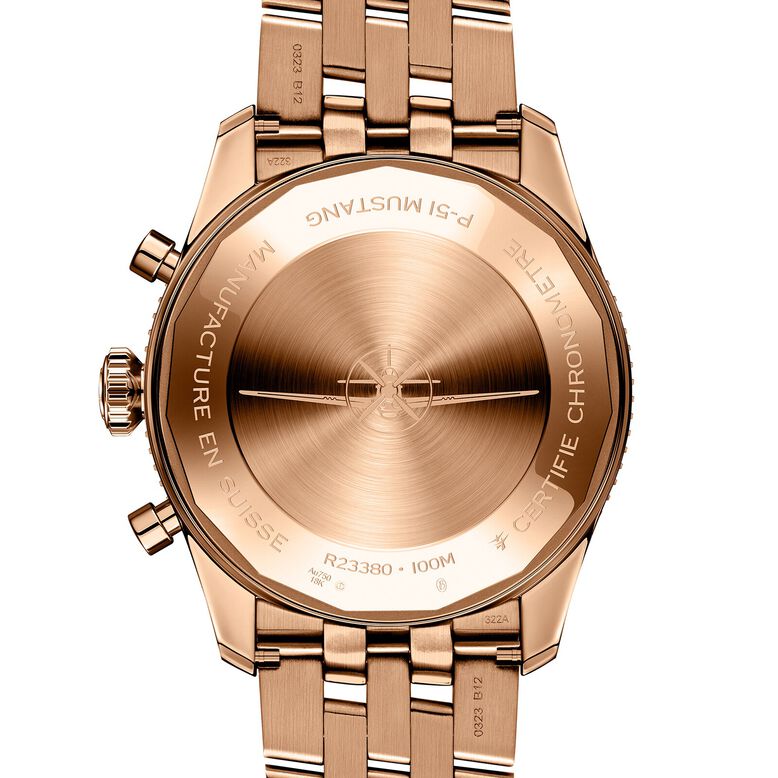 Classic AVI Chronograph 42 P-51 Mustang 18K Red Gold Watch, , hi-res