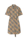 Check Cotton Shirt Dress, , hi-res