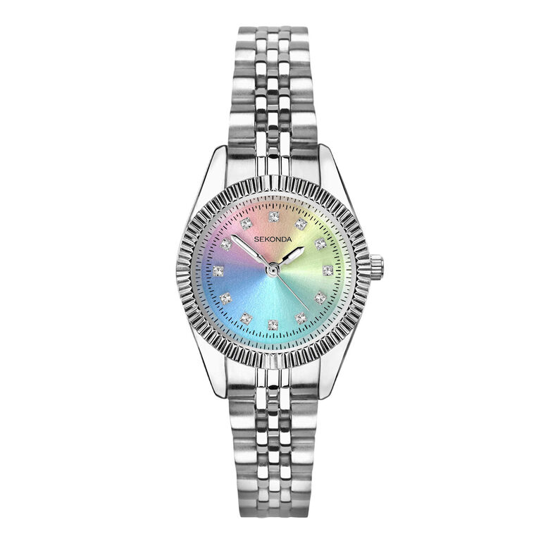 Steel Rainbow Dial Watch, , hi-res