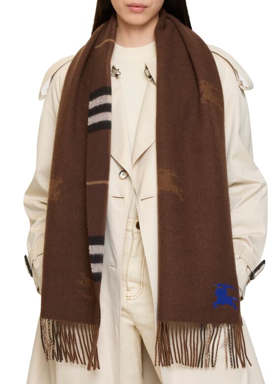 Reversible EKD Check Cashmere Scarf, , hi-res