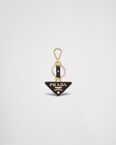 Saffiano Leather and Metal Keychain