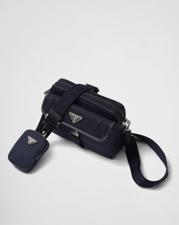 Re-Nylon and Saffiano leather shoulder bag, , hi-res