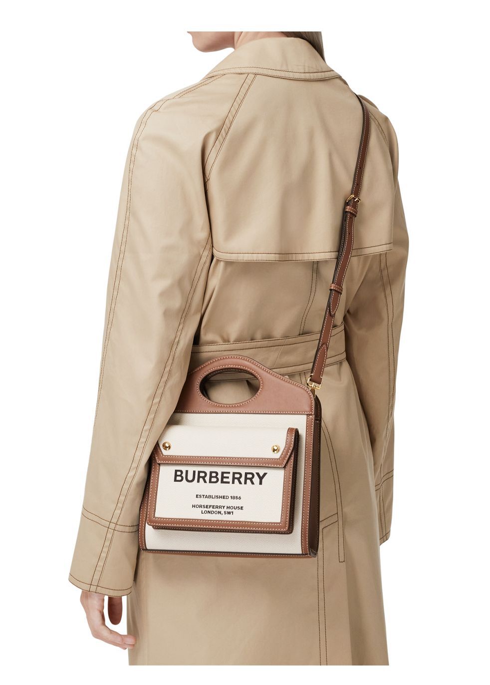 Burberry mini two tone canvas deals