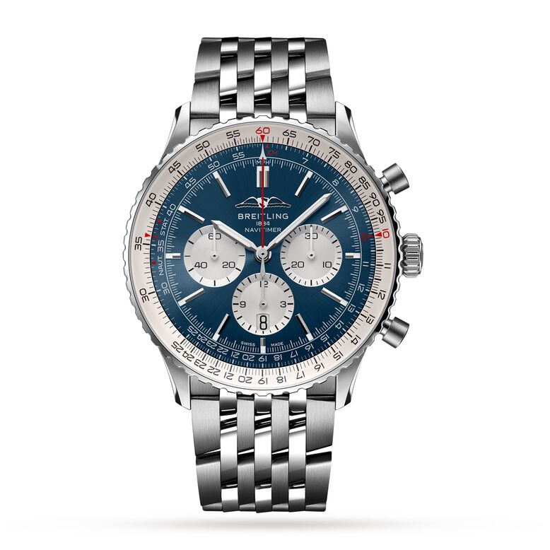 Navitimer B01 Chronograph 46 Stainless Steel Watch, , hi-res