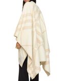 Check Wool Cashmere Cape, , hi-res