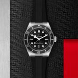 Black Bay 41mm steel case black rubber strap, , hi-res