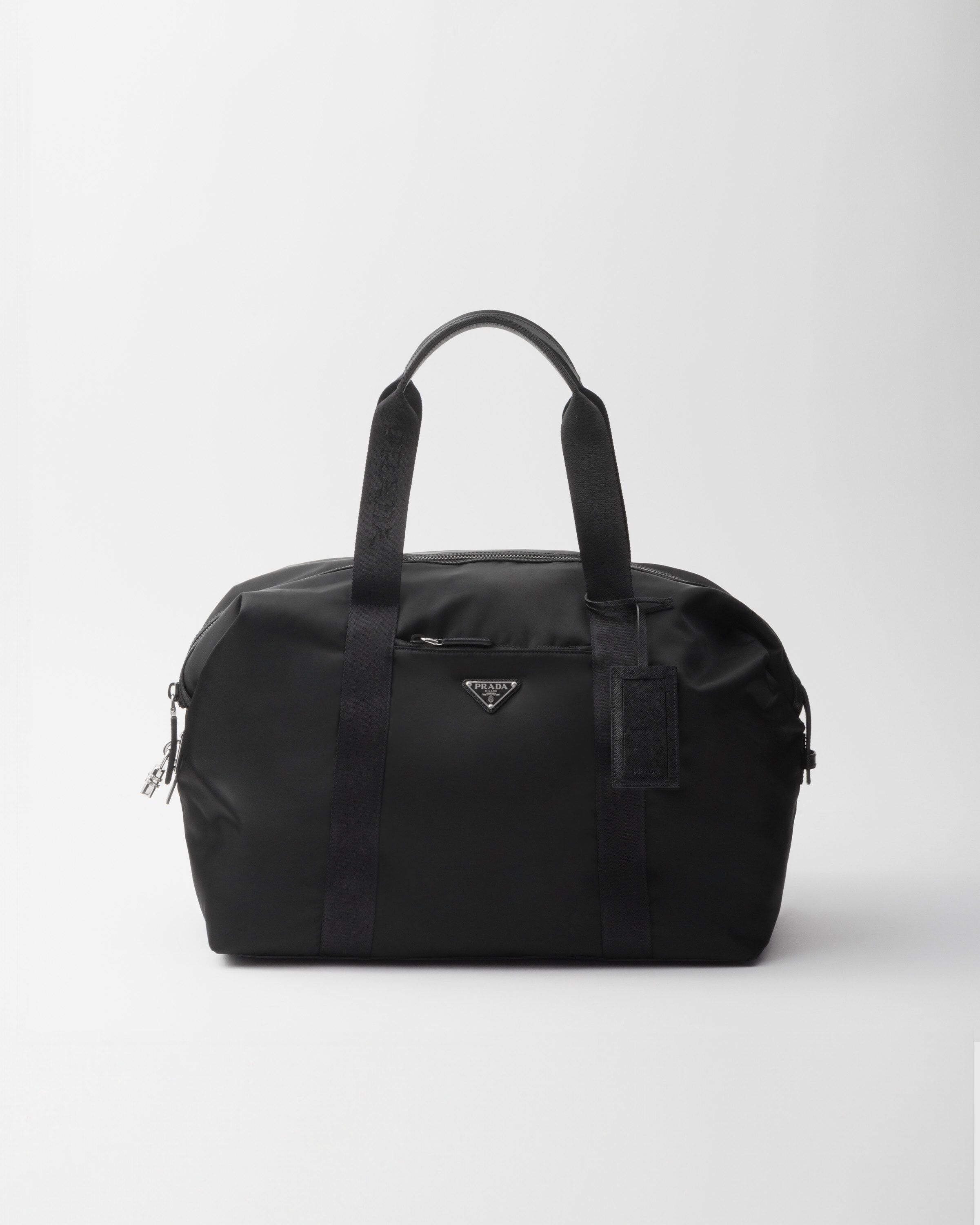 Re Nylon and Saffiano leather duffle bag