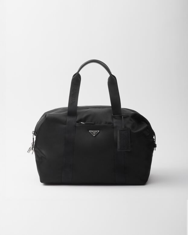 Re-Nylon and Saffiano leather duffle bag, , hi-res