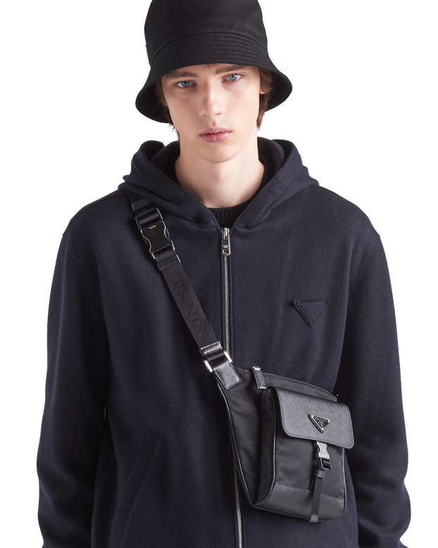 Prada ReNylon and Saffiano leather shoulder bag Crossbody Heathrow