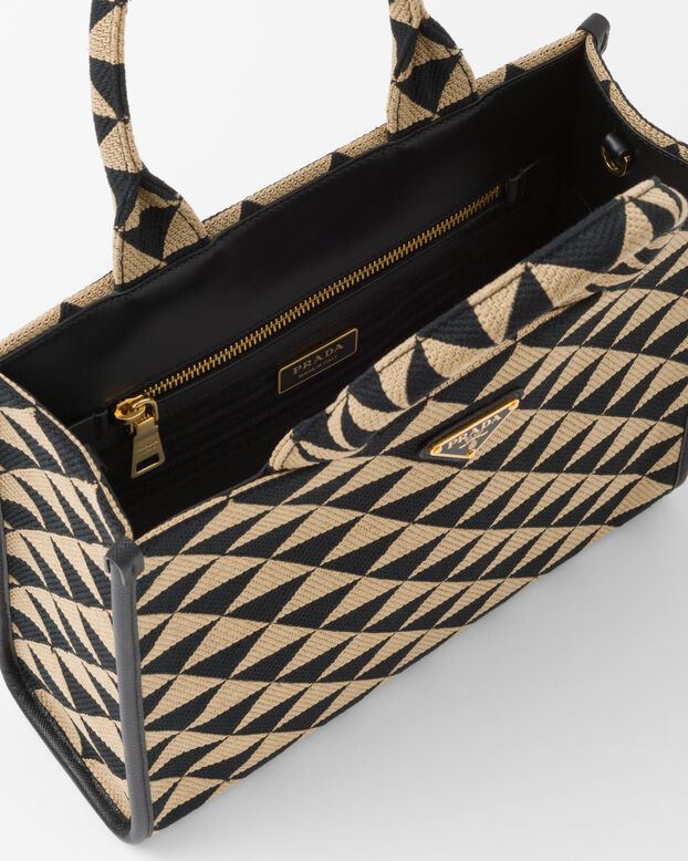 Small Prada Symbole embroidered fabric handbag, , hi-res