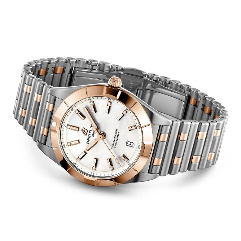 Chronomat 32 Stainless Steel &amp; 18k Red Gold Watch, , hi-res