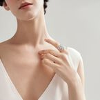 Tiffany Victoria&reg; diamond vine bypass ring in platinum - Size 6, , hi-res