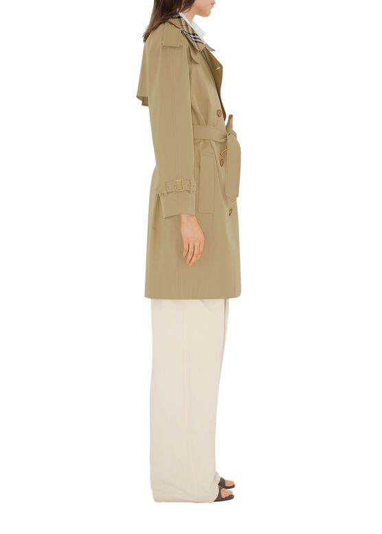 Mid-length Check Collar Castleford Trench Coat, , hi-res