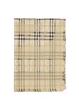 Wide EKD Check Wool Silk Scarf, , hi-res