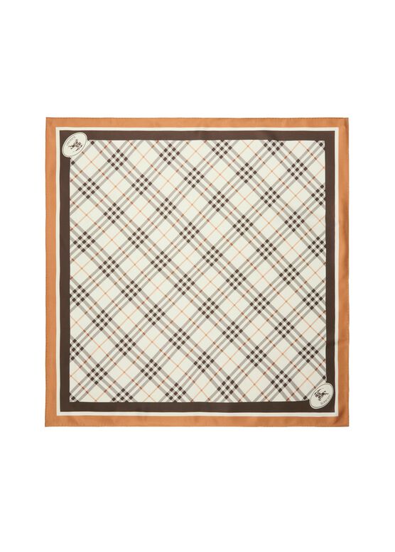 Check Knight Stamp Silk Scarf, , hi-res