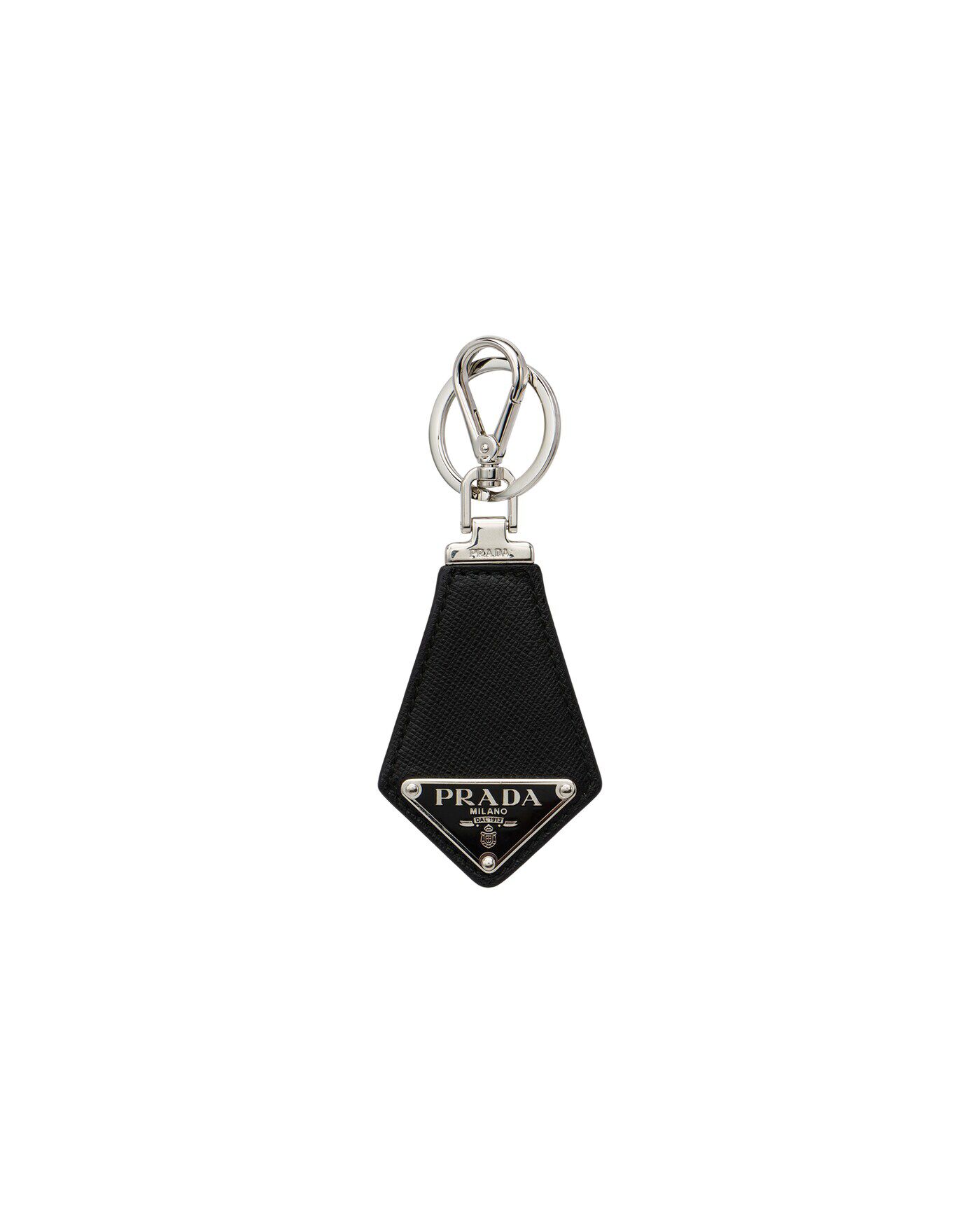 Saffiano leather keychain top