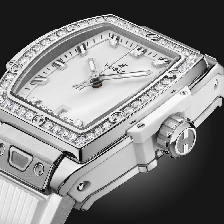Spirit Of Big Bang Steel White Diamonds 32mm, , hi-res