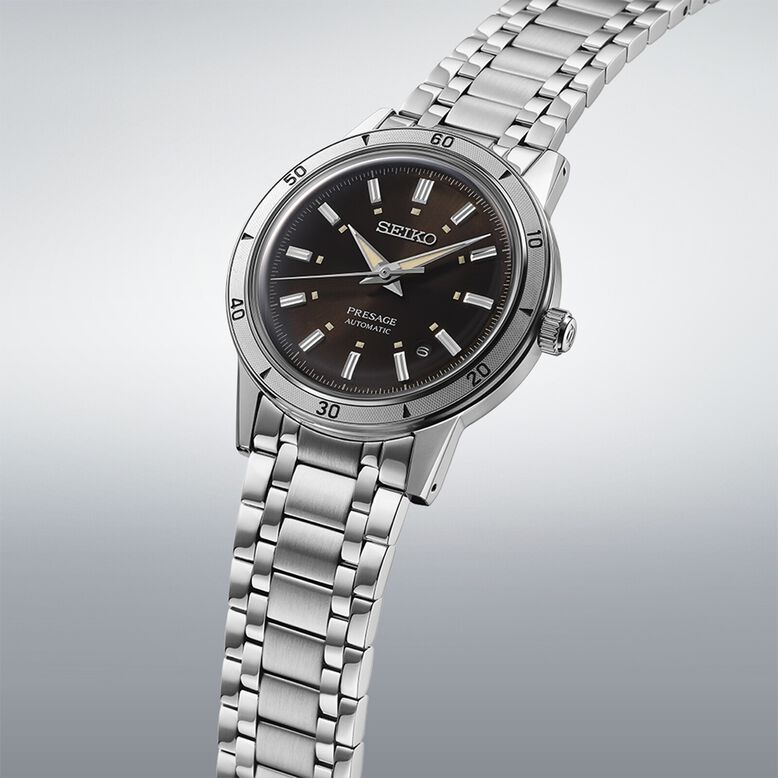 Presage Style 60&#39;s &#39;Elegant Yet Rugged&#39; 39.5mm Mens Watch Brown, , hi-res