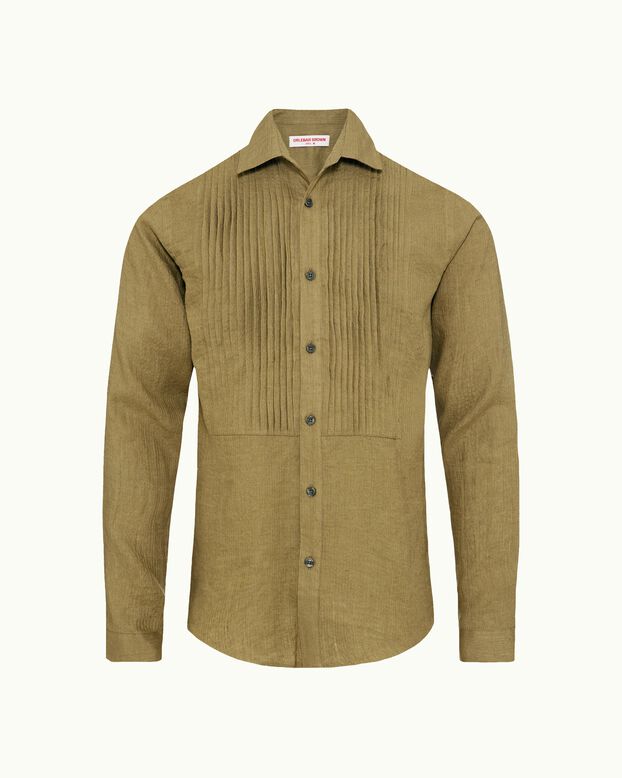 Giles Pleated Bib Resort Agave Green, , hi-res