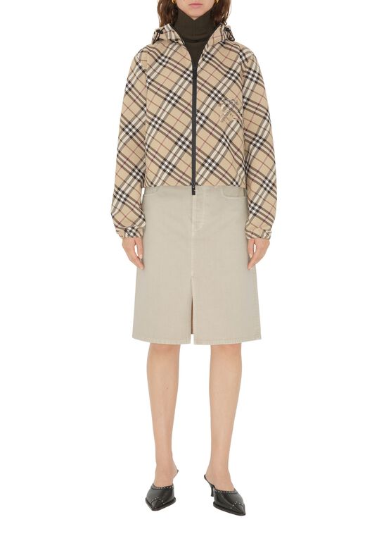 Check Hooded Jacket, , hi-res