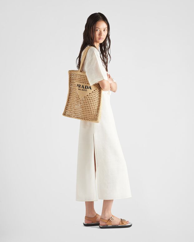 Crochet tote bag, , hi-res