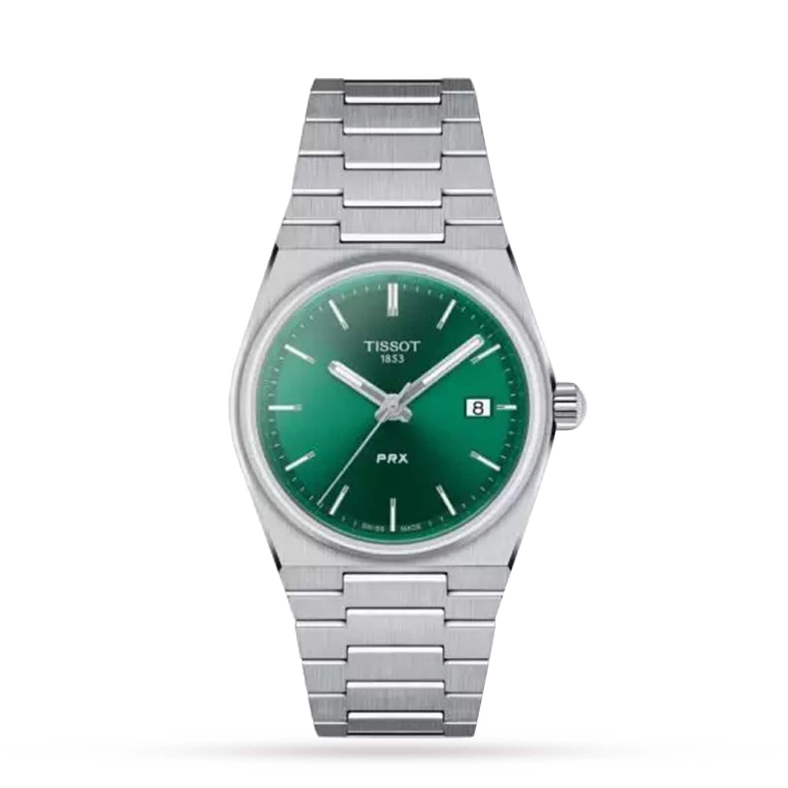 Tissot T Classic PRX 35mm Unisex Watch Green Fine Watches