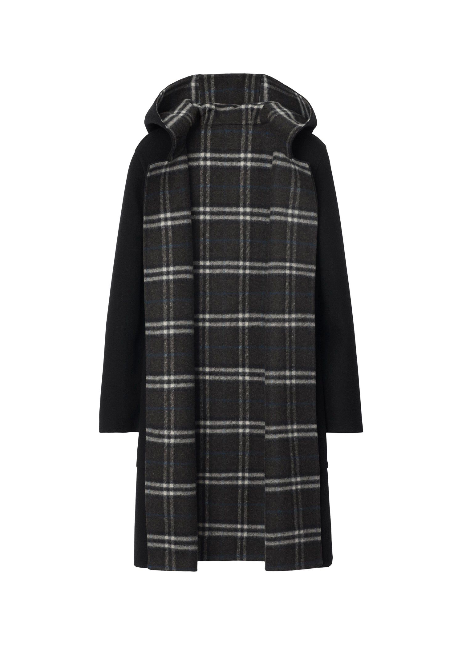 Burberry Reversible Wool Hooded Wrap Coat Coats & Jackets