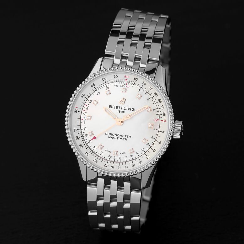 Navitimer Automatic 35 Stainless Steel Watch, , hi-res
