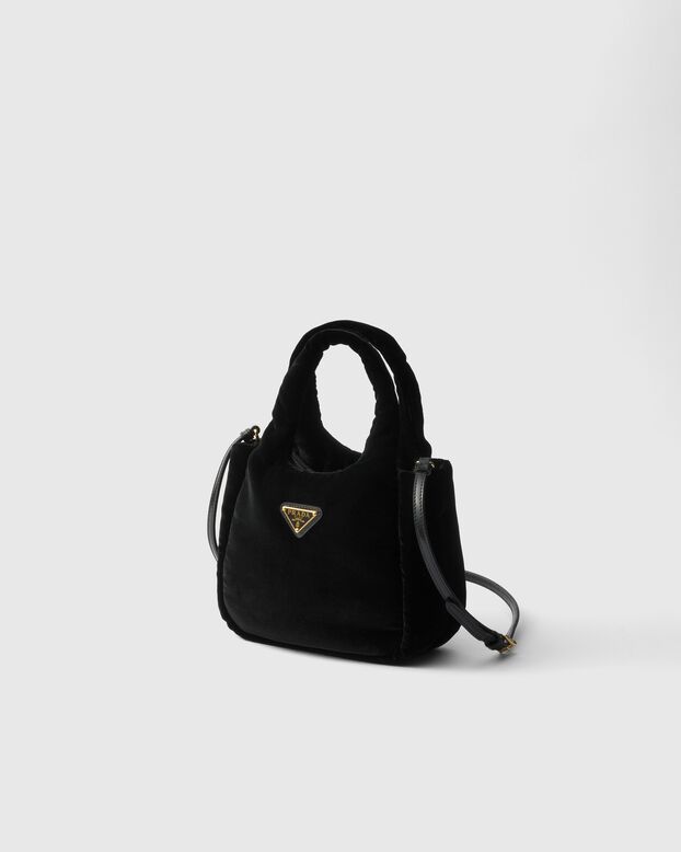 Padded velvet mini handbag, , hi-res