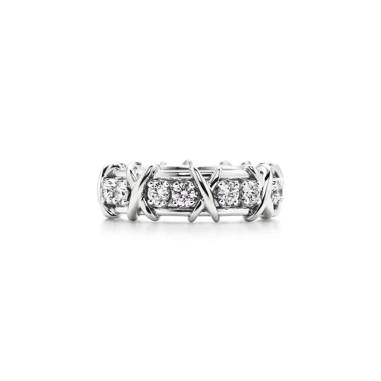 Jean Schlumberger by Tiffany Sixteen Stone Ring in Platinum with Diamonds - Size 5, , hi-res